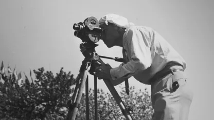 Image d'archive d'un cinéaste